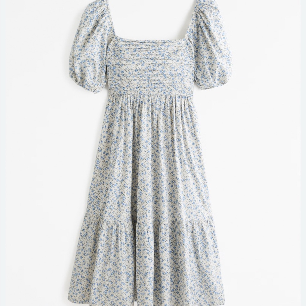 Abercrombie Emerson Midi Puff Sleeve Dress